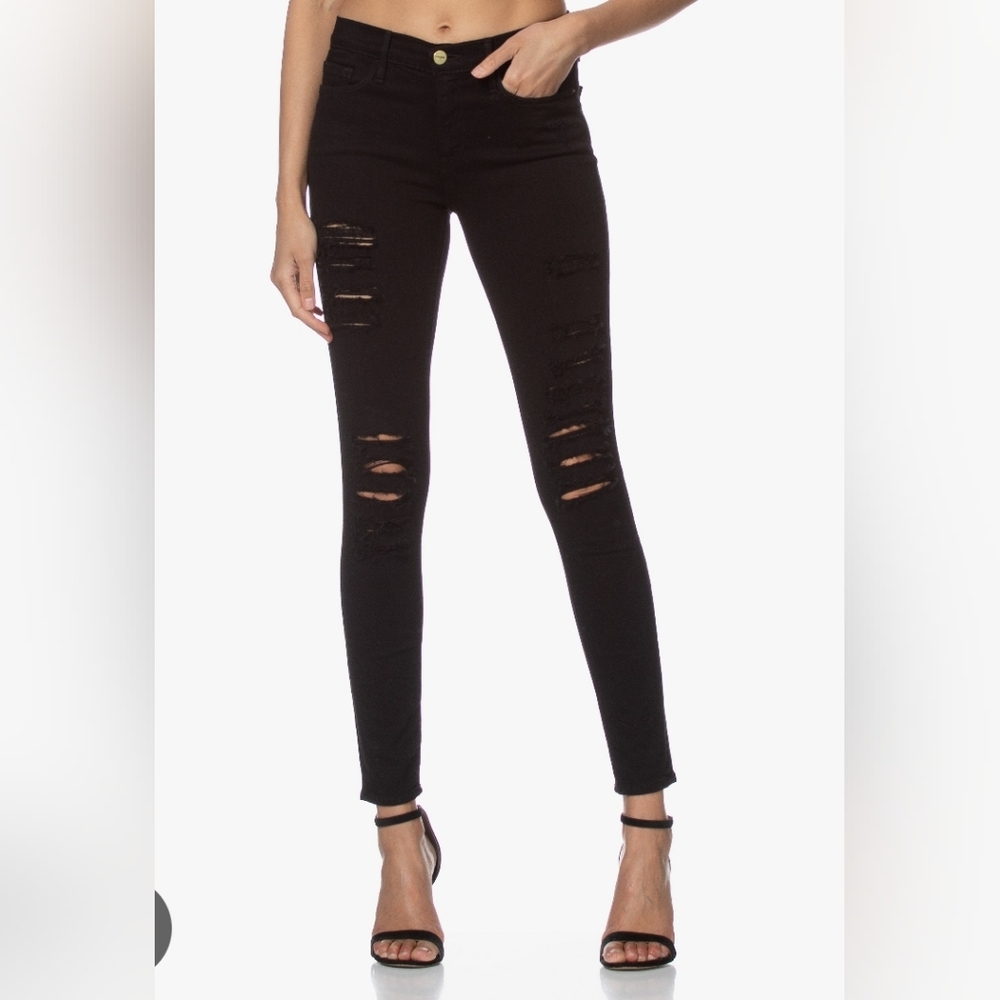 FRAME Le skinny de Jeanne Black Jean size 26